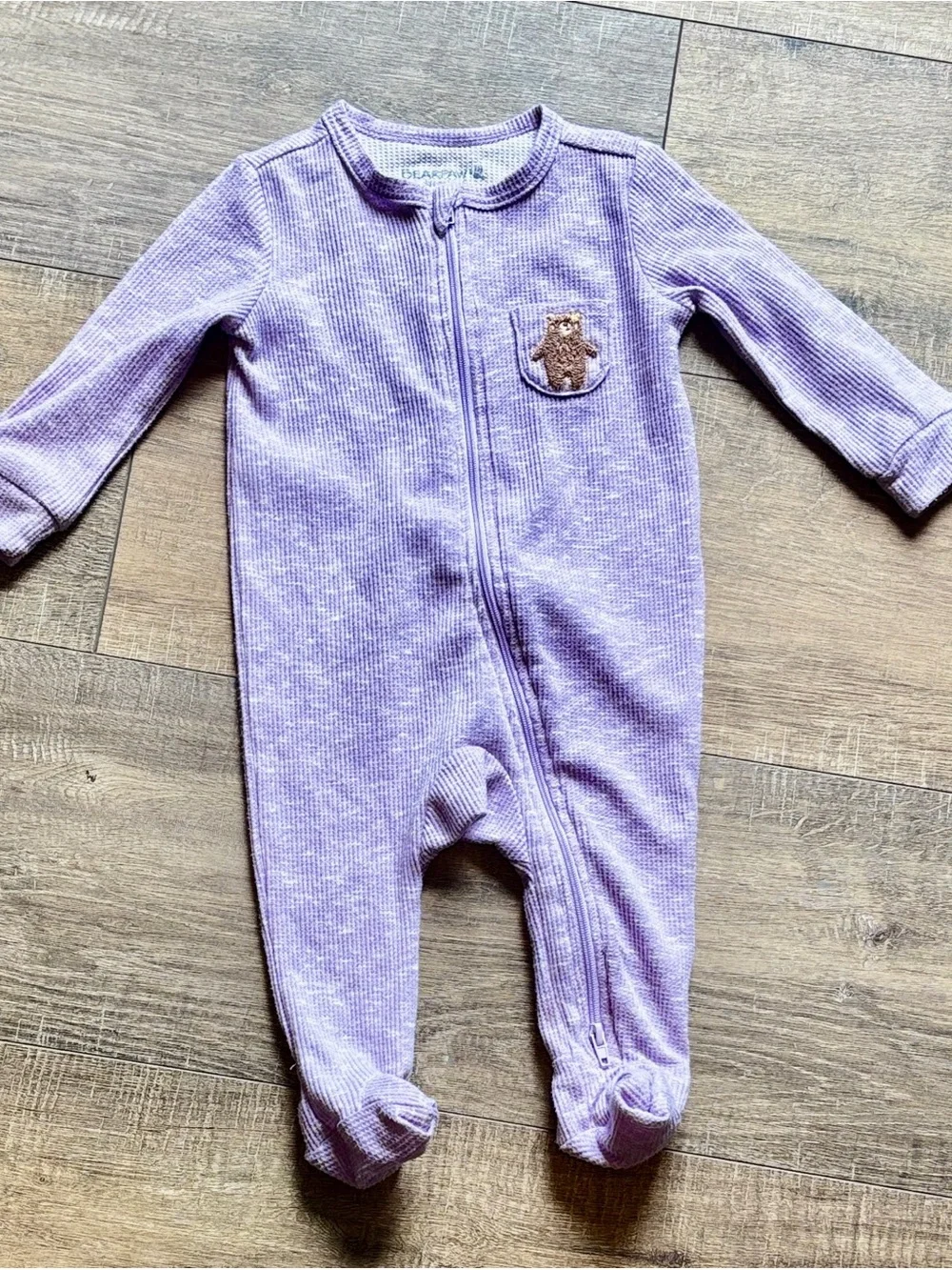 3-6M Baby Girl Sleepers Bundle | 3 Double Zip Footed Pajamas